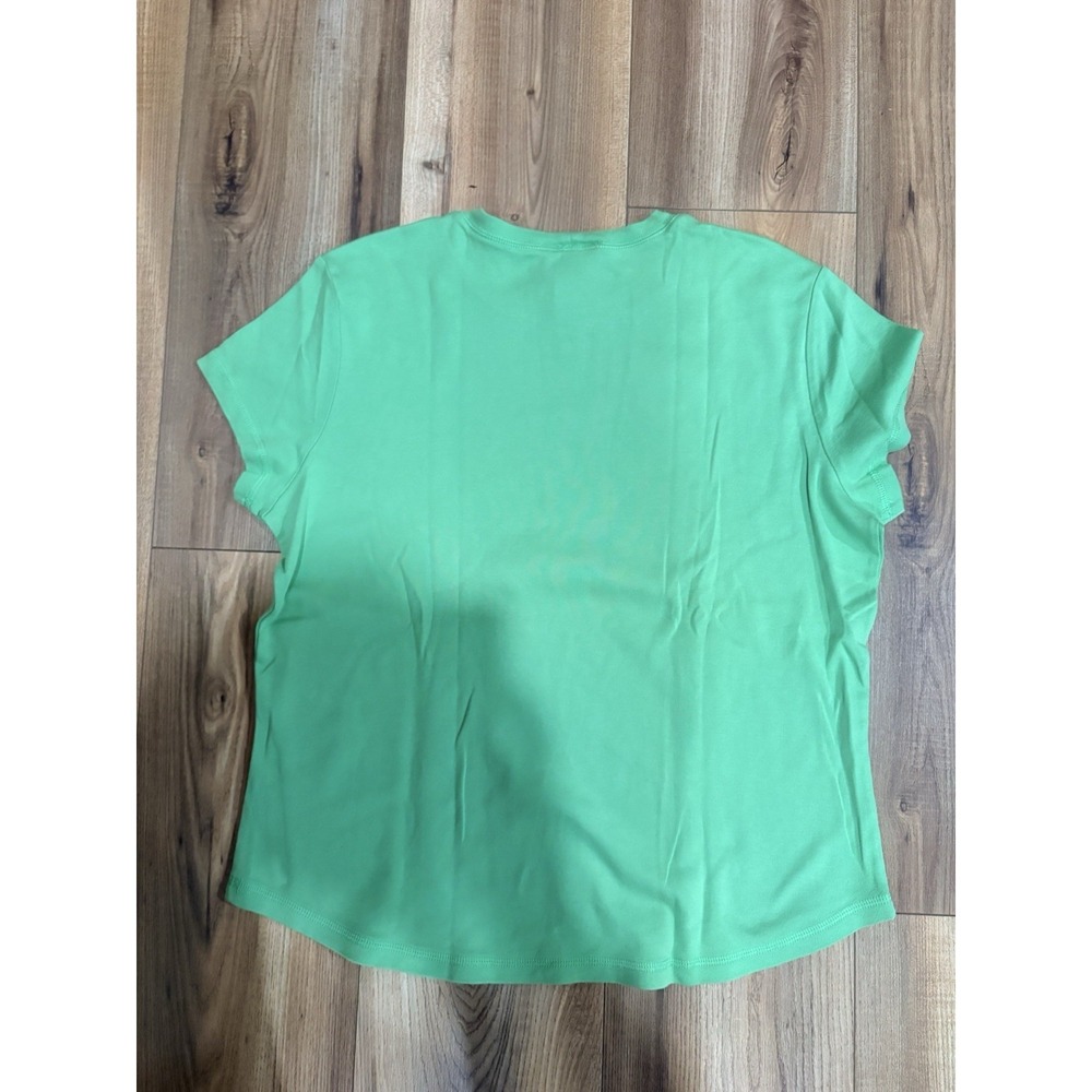 Talbots T-shirt Lime Green Women's XL Cotton Casual Summer - Picture 4 of 4